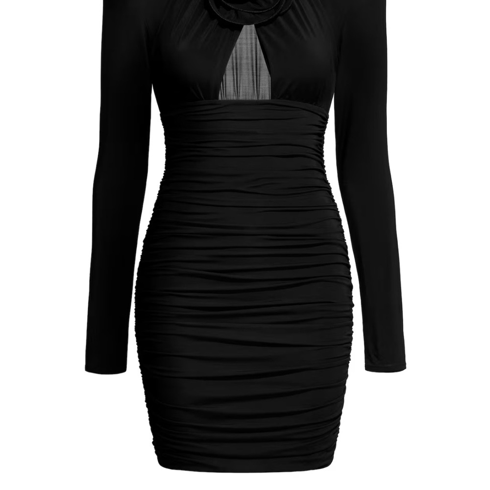 Magda Butrym x H&M Elegant Black Long Sleeve Dress